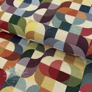 Dekorativna tkanina GOBELIN PREMIUM Graphic retro shapes
