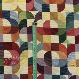 Dekorativna tkanina GOBELIN PREMIUM Graphic retro shapes
