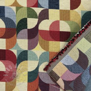 Dekorativna tkanina GOBELIN PREMIUM Graphic retro shapes