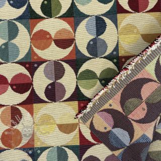 Dekorativna tkanina GOBELIN PREMIUM Graphic square circle
