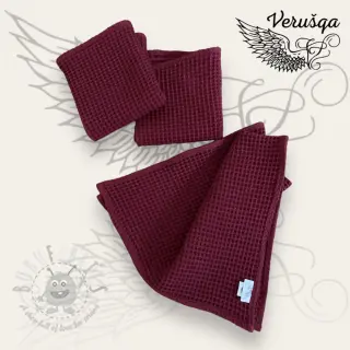 Pamučni vafel vezom berry