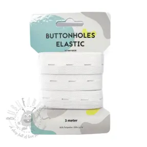 Ravna guma s rupicama 18 mm white 3 m