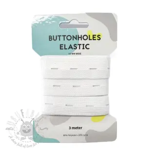 Ravna guma s rupicama 18 mm white 3 m