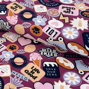 Pleteni materijal Patches fuchsia