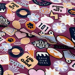 Pleteni materijal Patches fuchsia