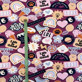 Pleteni materijal Patches fuchsia