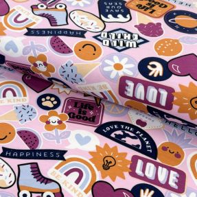 Pleteni materijal Patches light pink