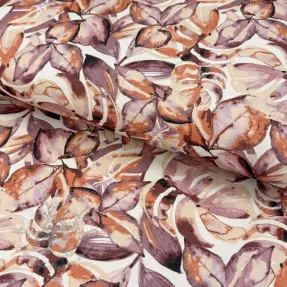 Dekorativna tkanina Colourable leaves purple digital print