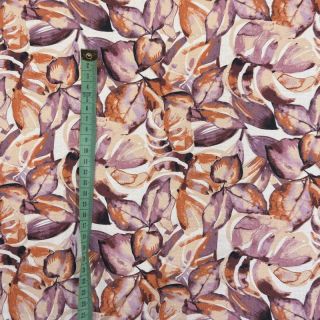 Dekorativna tkanina Colourable leaves purple digital print