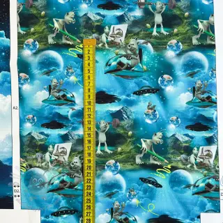 Dekorativna tkanina KIDS BACKPACK Alien my friend PANEL