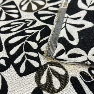 Dekorativna tkanina jacquard GALET allover noir blanc