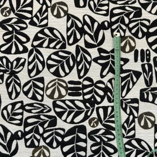 Dekorativna tkanina jacquard GALET allover noir blanc