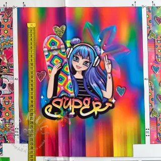 Dekorativna tkanina KIDS BACKPACK Supergirl PANEL