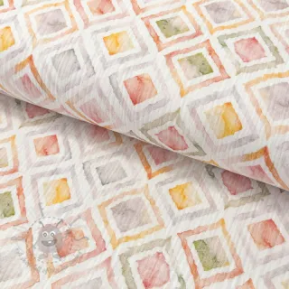 Tetra Tkanina/Muslin Geo watercolour mauve digital print