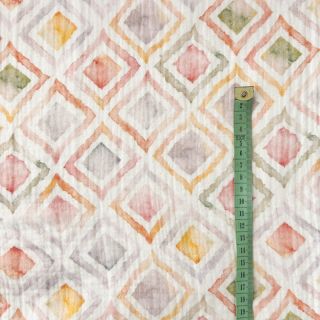 Tetra Tkanina/Muslin Geo watercolour mauve digital print