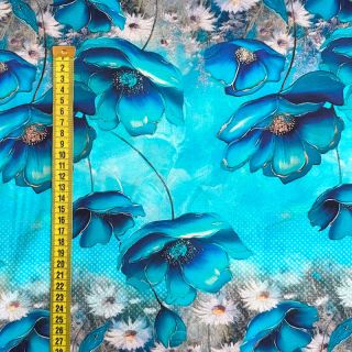 Pleteni materijal Blue love digital print