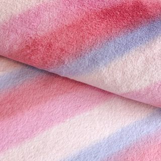 Umjetno krzno Rainbow diagonal stripe