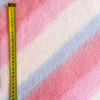 Umjetno krzno Rainbow diagonal stripe