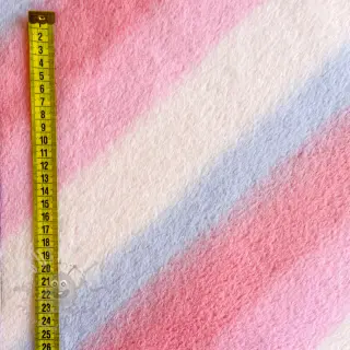 Umjetno krzno Rainbow diagonal stripe