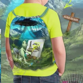 Dekorativna tkanina KIDS BACKPACK Alien my friend PANEL
