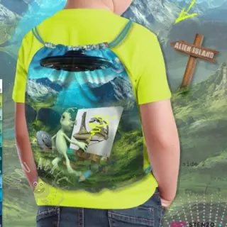 Dekorativna tkanina KIDS BACKPACK Alien my friend PANEL