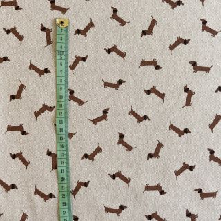 Dekorativna tkanina Linenlook LITTLE DACHSHUND DOG