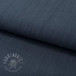 Viskoza s lanom CRINCLE navy