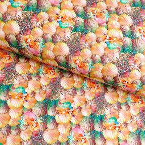 Pleteni materijal Shimmer mermaid gold digital print