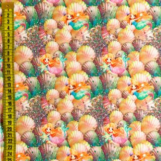 Pleteni materijal Shimmer mermaid gold digital print