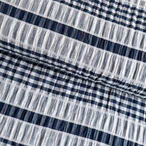 Pamučna tkanina YARN DYED Stripe navy