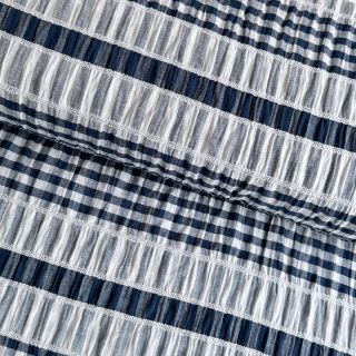 Pamučna tkanina YARN DYED Stripe navy