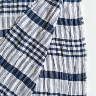 Pamučna tkanina YARN DYED Stripe navy