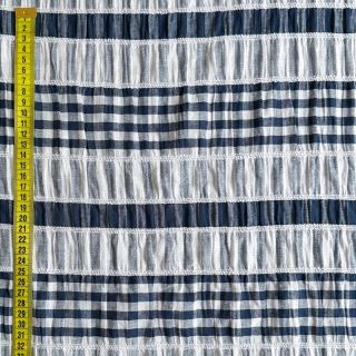 Pamučna tkanina YARN DYED Stripe navy