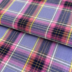 Pamučna tkanina YARN DYED LUREX Check purple