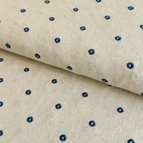 Lan viskoza Embroidery square indigo