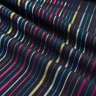 Pamučna tkanina LUREX stripes navy