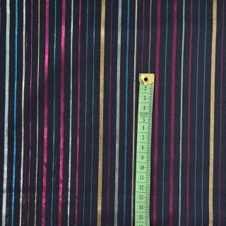 Pamučna tkanina LUREX stripes navy