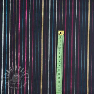 Pamuk LUREX stripes navy