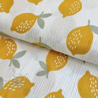 Tetra Tkanina/Muslin Lemons white