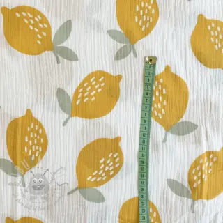 Tetra Tkanina/Muslin Lemons white