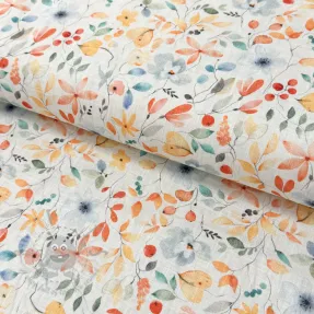 Lan s pamukom Pretty florals design D digital print