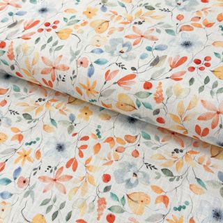 Lan s pamukom Pretty florals design D digital print