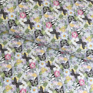 Dekorativna tkanina Genoveva butterfly lila digital print