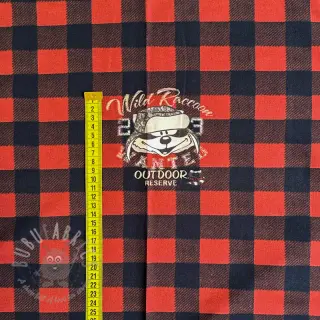 Triko Redwood red PANEL digital print
