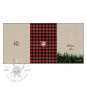 Triko Redwood red PANEL digital print