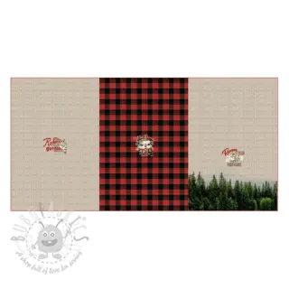 Triko Redwood red PANEL digital print