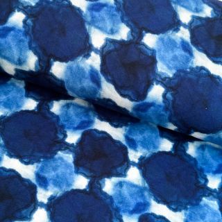 Pleteni materijal VISCOSE LYCRA HEAVY Indigo design B digital print