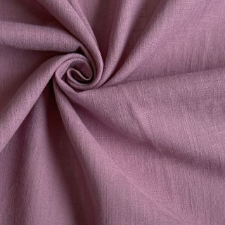 Pamučna tkanina s lanom old pink