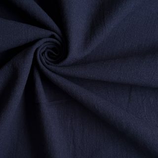Pamučna tkanina s lanom dark blue