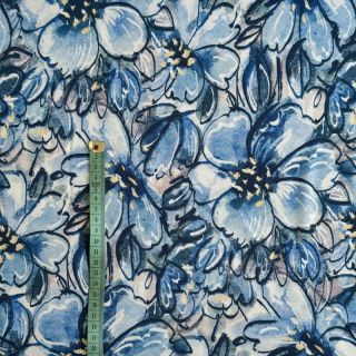 Pleteni materijal VISCOSE LYCRA HEAVY Pretty in blue design B digital print